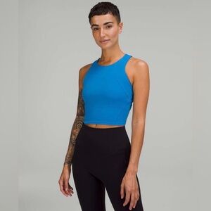 Lululemon Invigorate Training Tank Top Poolside Blue Cropped Athletic Top